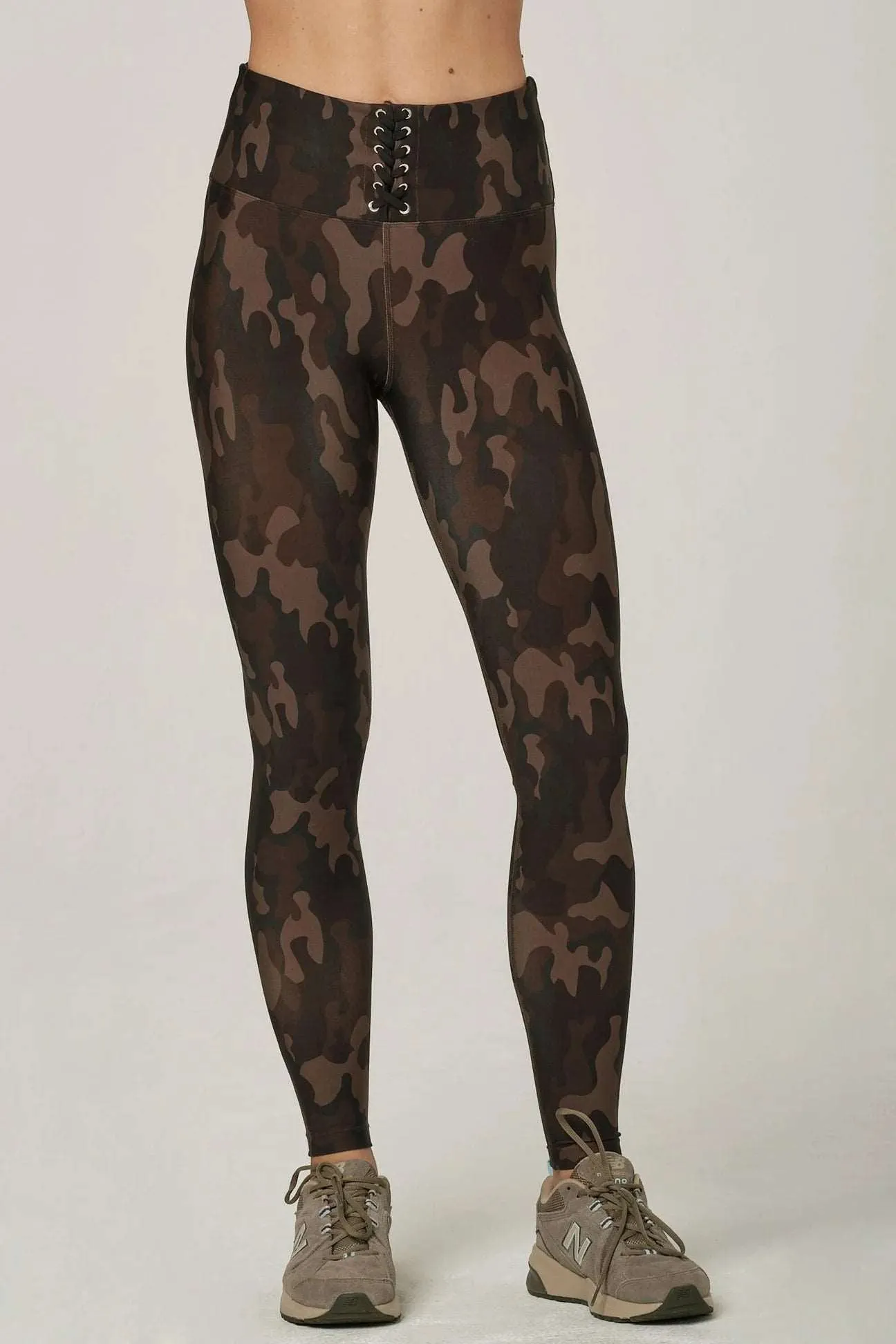 925 Fit Women's 4 EVA Lace Up Leggings - Camo Brown