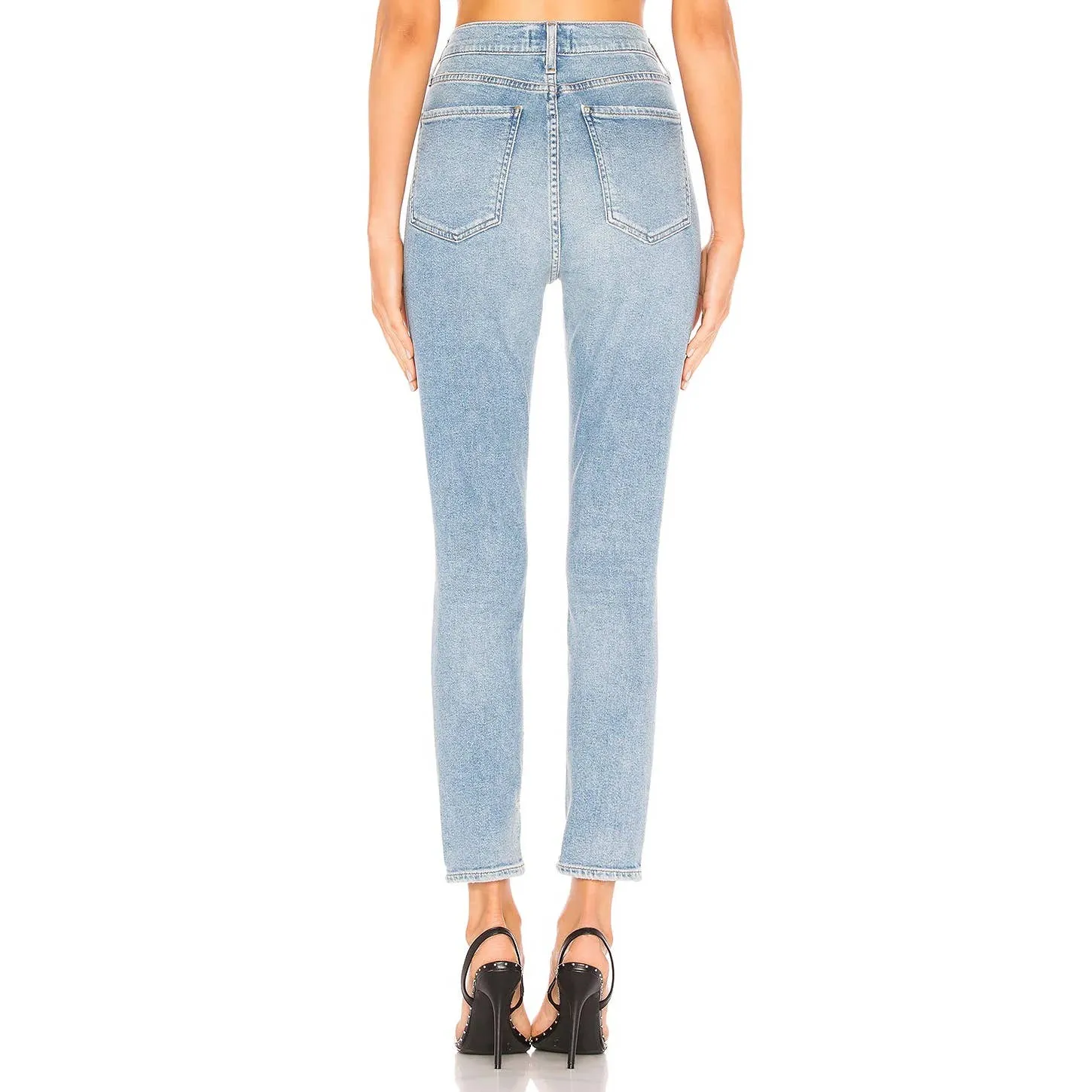 AGOLDE NICO HIGH RISE SLIM JEANS IN BLUE