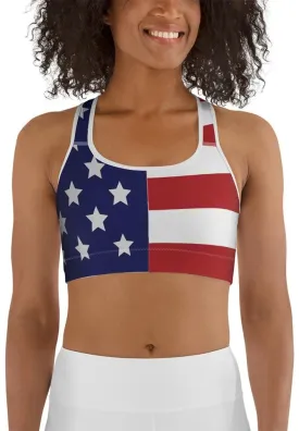 American Flag Sports Bra