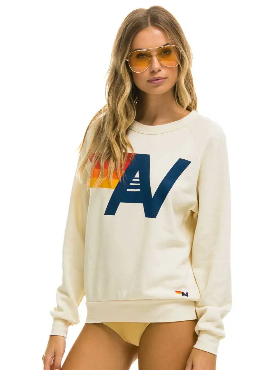 Aviator Nation Women's Logo Crew Neck Sweatshirt - Vintage White