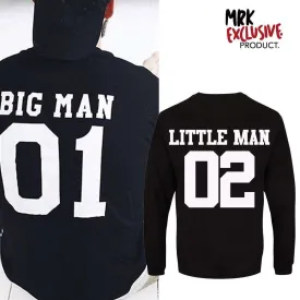 Big Man/Little Man Dad & Son Matching Black Sweatshirts (MRK X)