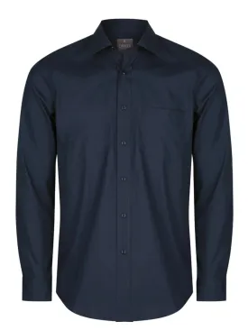 Big Mens PREMIUM POPLIN LONG SLEEVE SHIRT 1272L NAVY