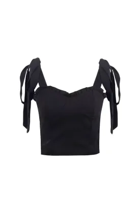 'Blaire' Tie-straps Elastic Vest Top