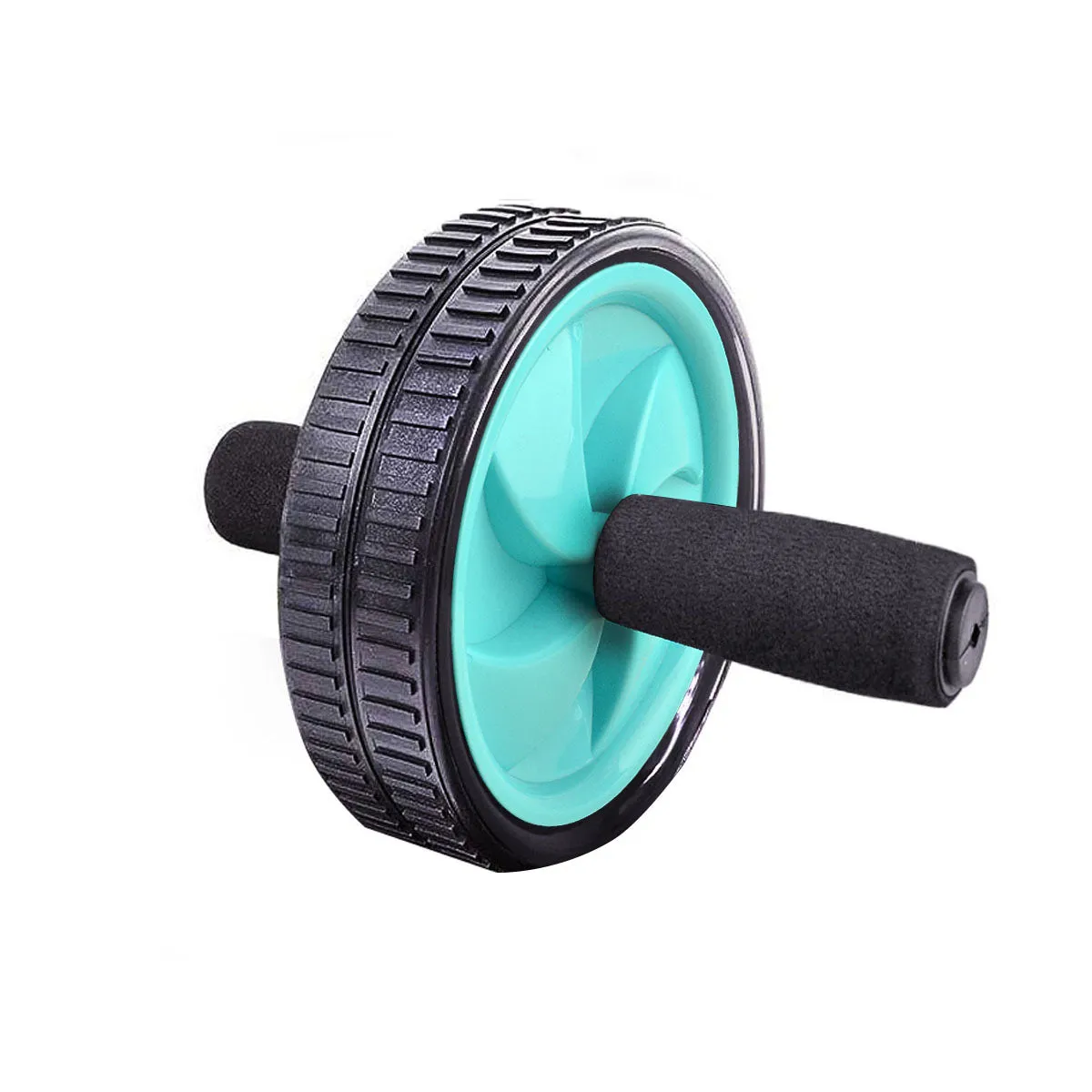 BLUE DUAL WHEEL ABDOMINAL EXERCISE AB ROLLER