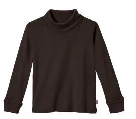 Boys and Girls Soft Cotton Turtleneck  | Chocolate