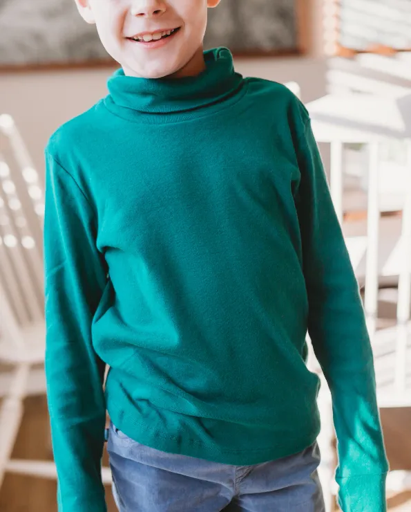 Boys and Girls Soft Cotton Turtleneck  | Purple