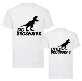 Brosauras Matching White Crew T-Shirts (MRK X)