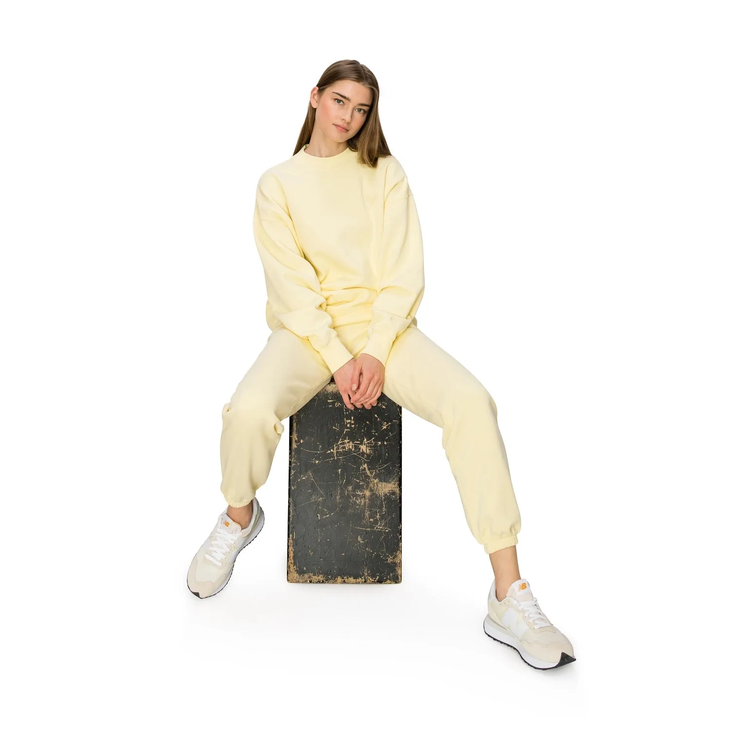 Cloud Fleece Crewneck Sweatshirt - Lemongrass Yellow