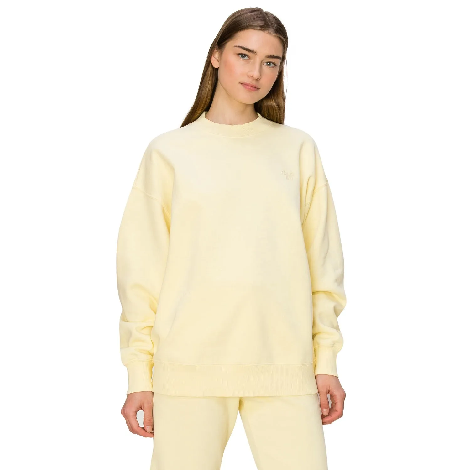 Cloud Fleece Crewneck Sweatshirt - Lemongrass Yellow