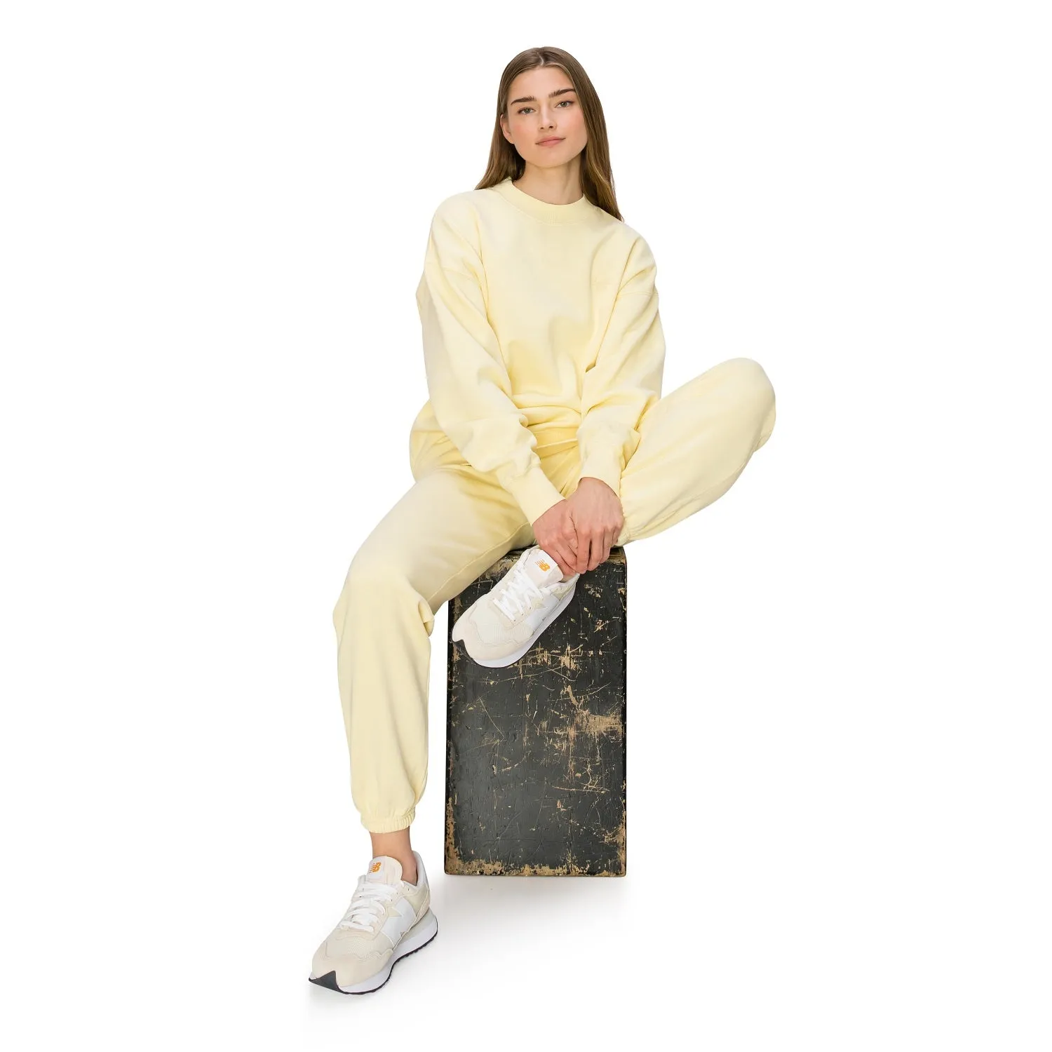 Cloud Fleece Crewneck Sweatshirt - Lemongrass Yellow