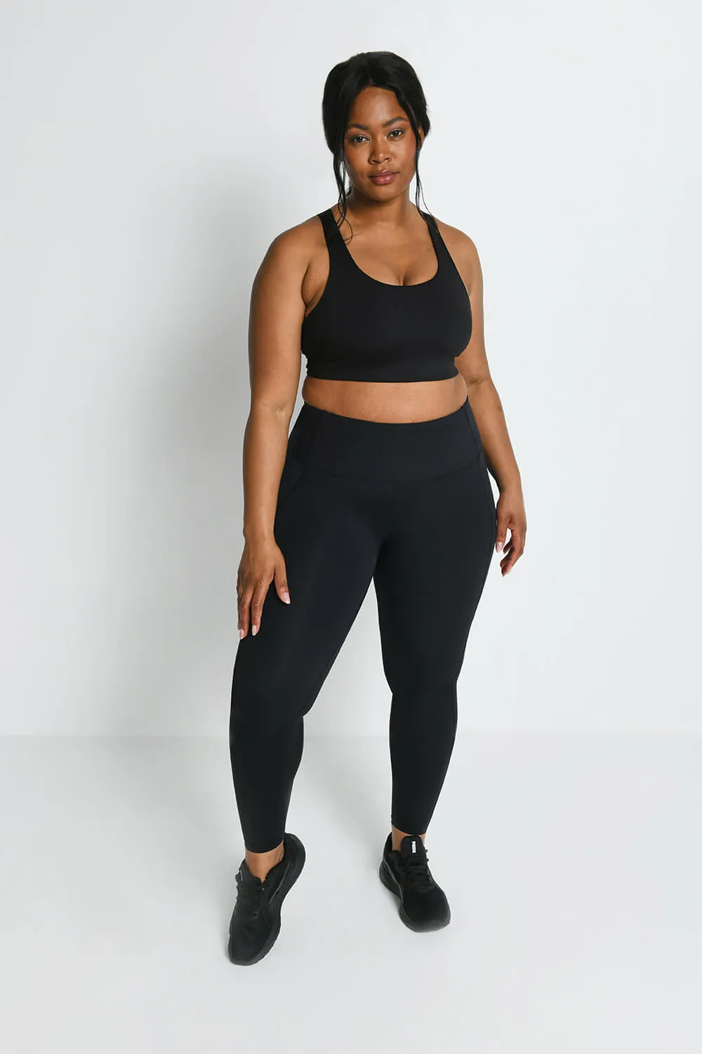 Energise High Waisted Gym Leggings - Midnight Black