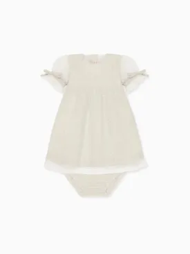 Ivory Polka Dot Violetta Tulle Baby Girl Set