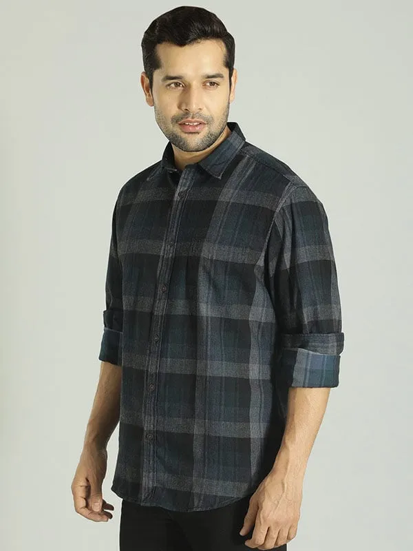 Men Checked Full Sleeve Cotton Shirt