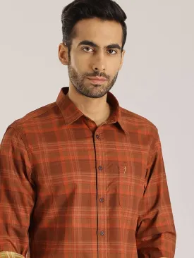 Men Checked Full Sleeve Cotton Shirt