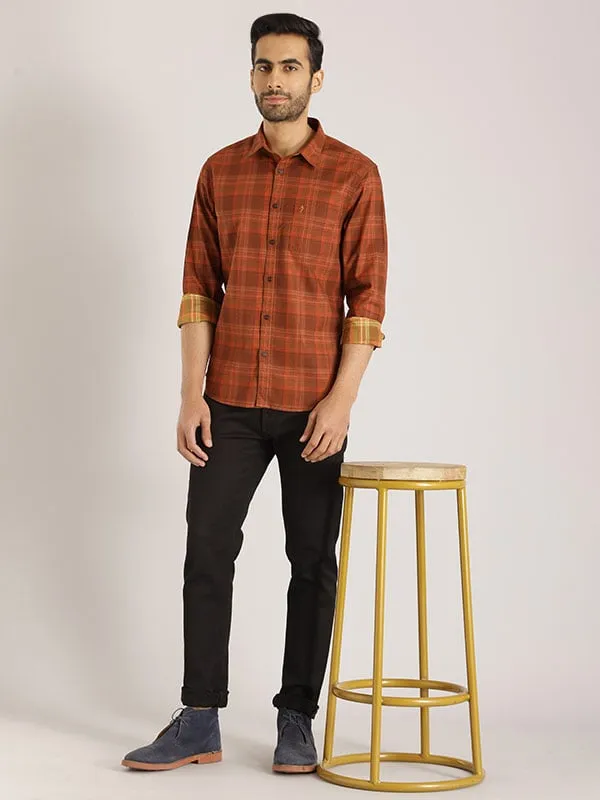 Men Checked Full Sleeve Cotton Shirt