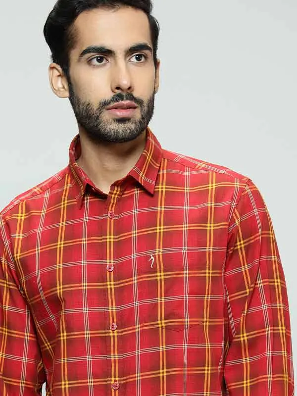 Men Checked Full Sleeve Cotton Shirt