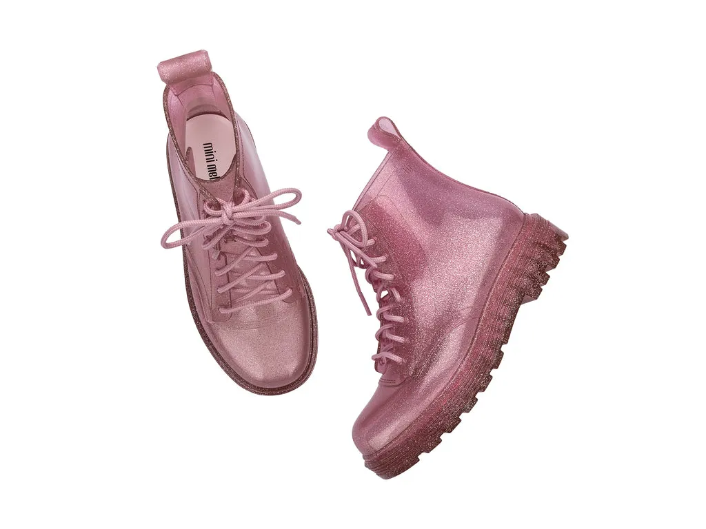 Mini Melissa Coturno GlItter Pink Boots For Kids