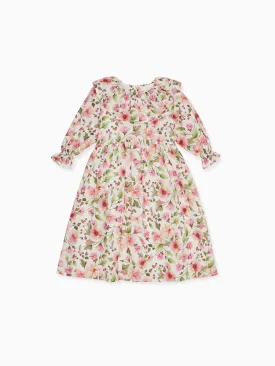 Pink Floral Martina Girl Fit And Flare Dress