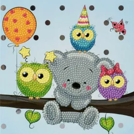 "Birthday Friends" Crystal Art Card Kit