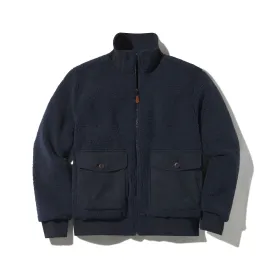 Sherpa Reversible Full Zip Jacket- Navy