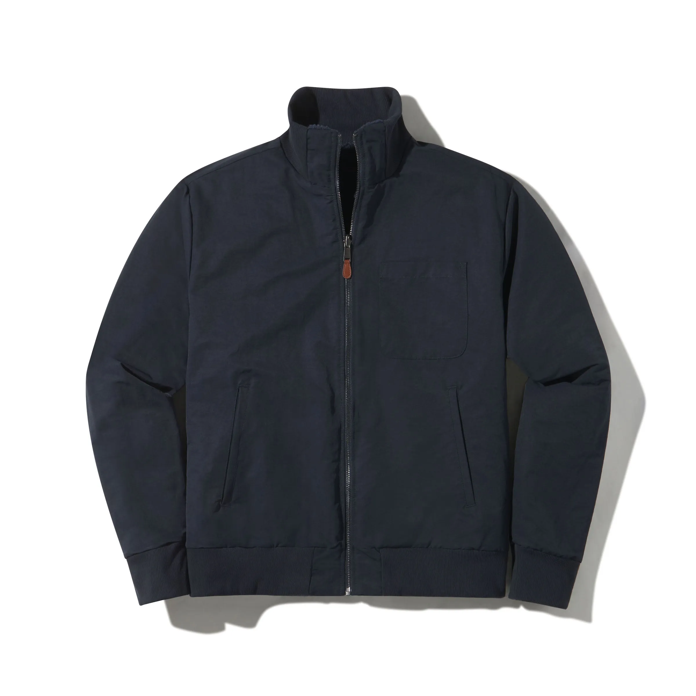 Sherpa Reversible Full Zip Jacket- Navy