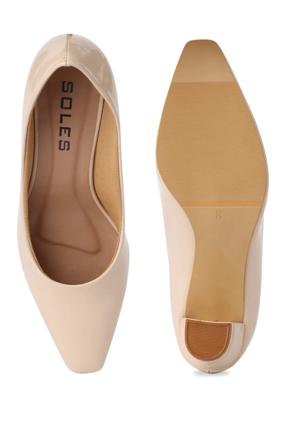 SOLES Sophisticated Beige Closed-Toe Shoes