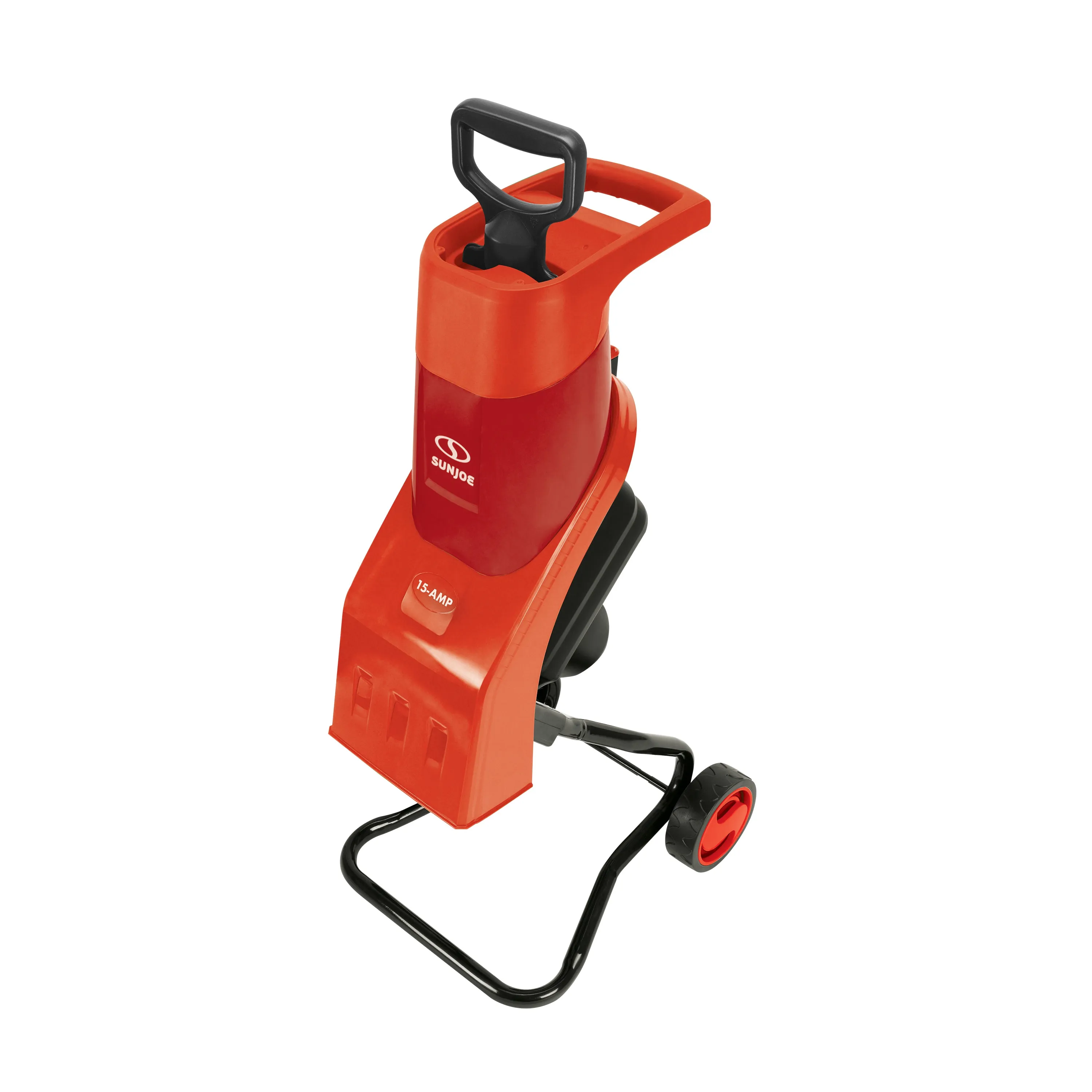 Sun Joe CJ602E-RED Electric Wood Chipper | 17:1 Reduction | 15-Amp (Red)