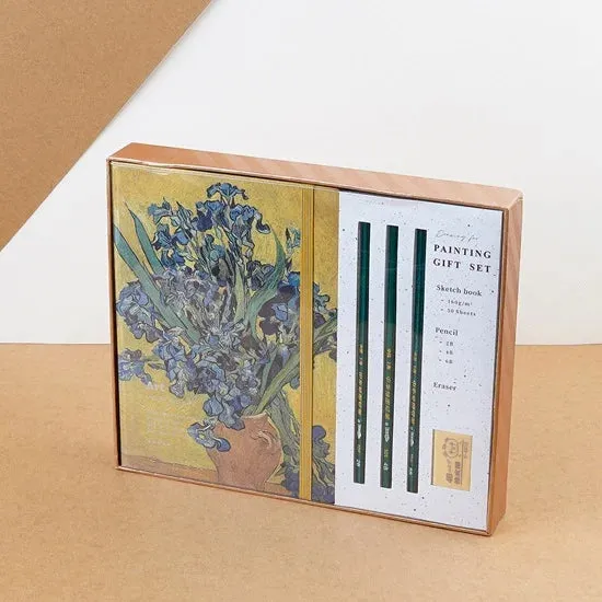 Van Gogh Art Cover Sketchbook & Painting Gift Set