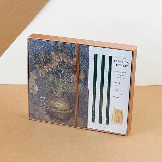 Van Gogh Art Cover Sketchbook & Painting Gift Set