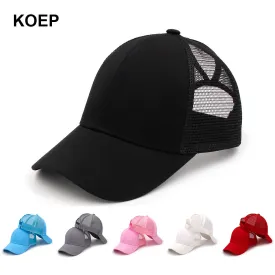 Wish Amazon&#039;s New European And American Women&#039;s Ponytail Cap Spot Summer Breathable Mesh Cap Back Opening Baseball Cap Can Be Customized