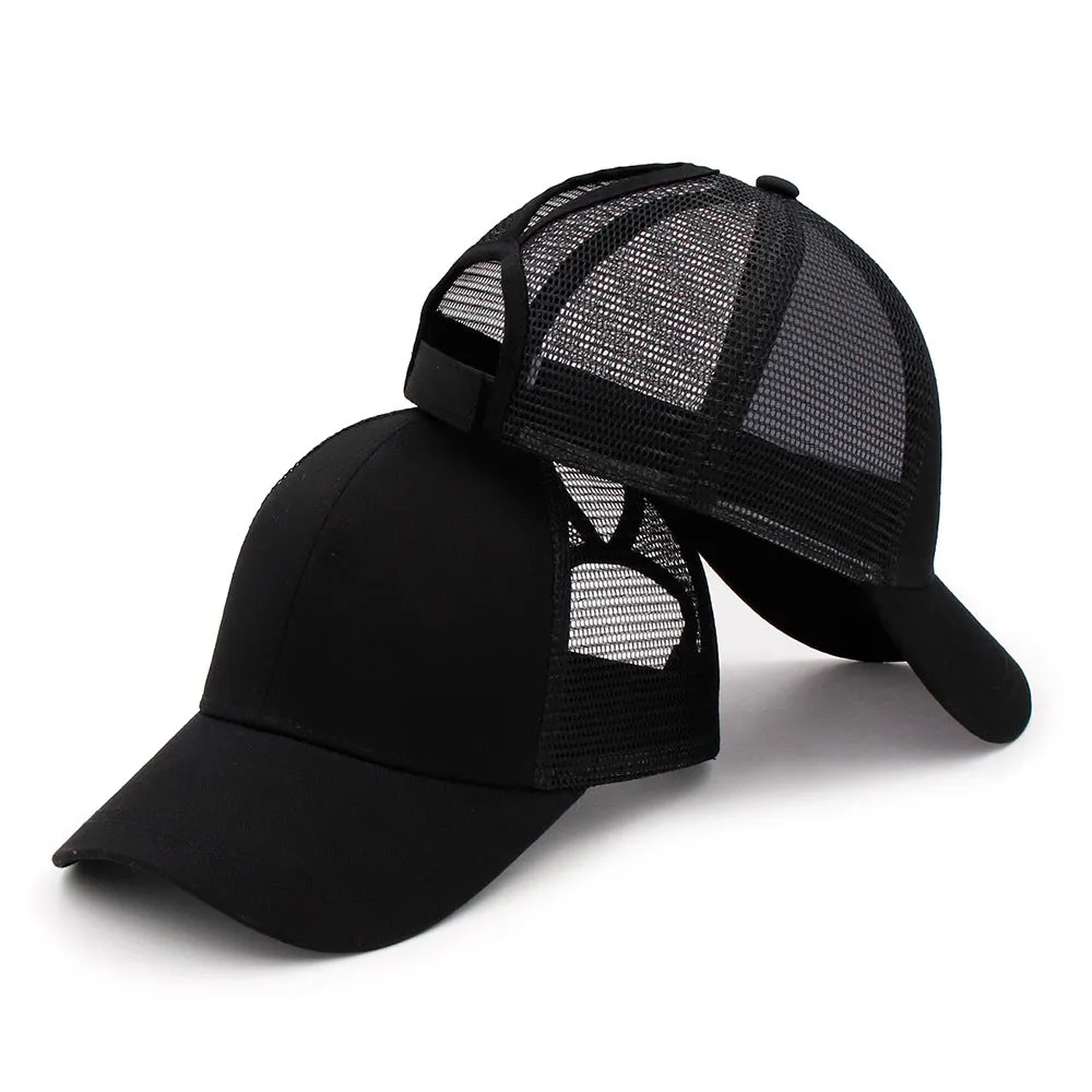 Wish Amazon&#039;s New European And American Women&#039;s Ponytail Cap Spot Summer Breathable Mesh Cap Back Opening Baseball Cap Can Be Customized